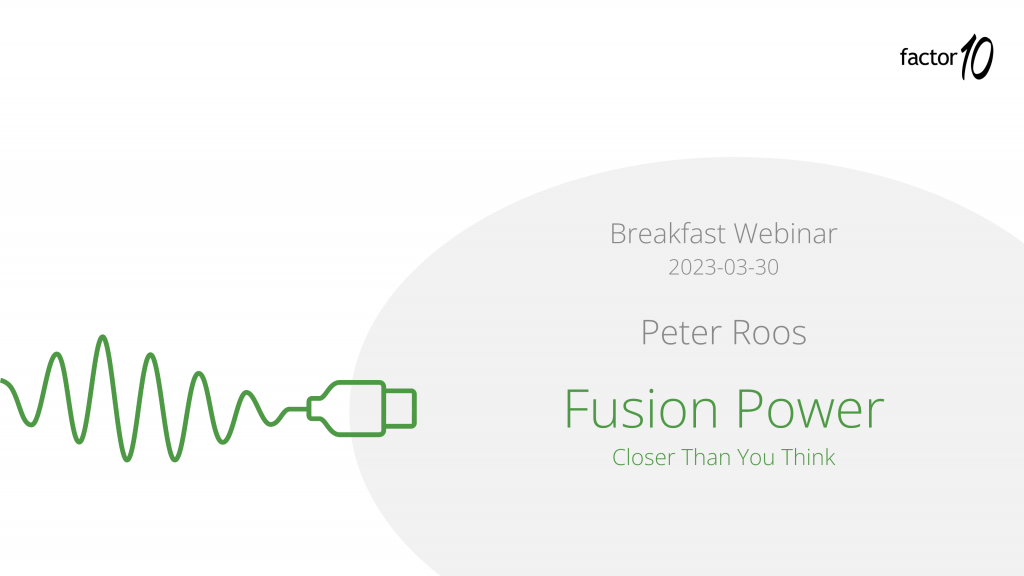Breakfast webinar: Fusion Power