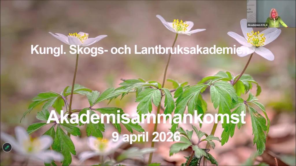 Ökad svensk livsmedelsproduktion Sammankomst J 9 april 2026