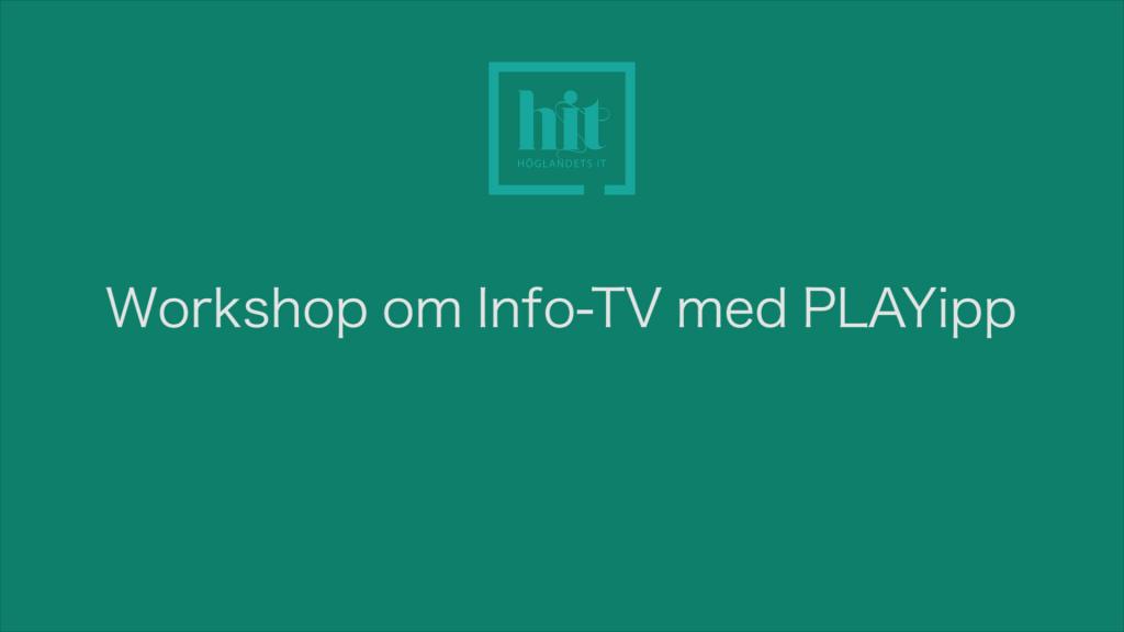 Workshop om Info-TV med PLAYipp