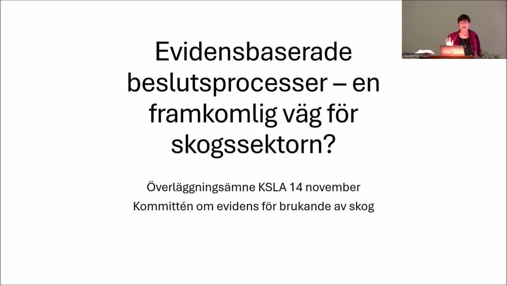 Evidensbaserade beslutsprocesser Sammankomst 14 nov 2024