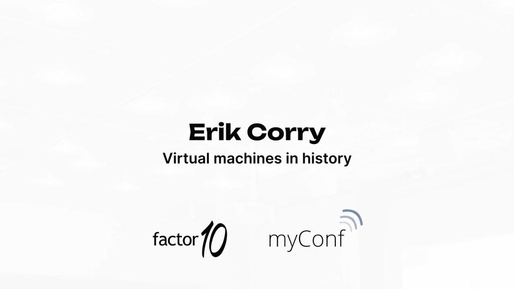 Erik Corry at myConf 2023