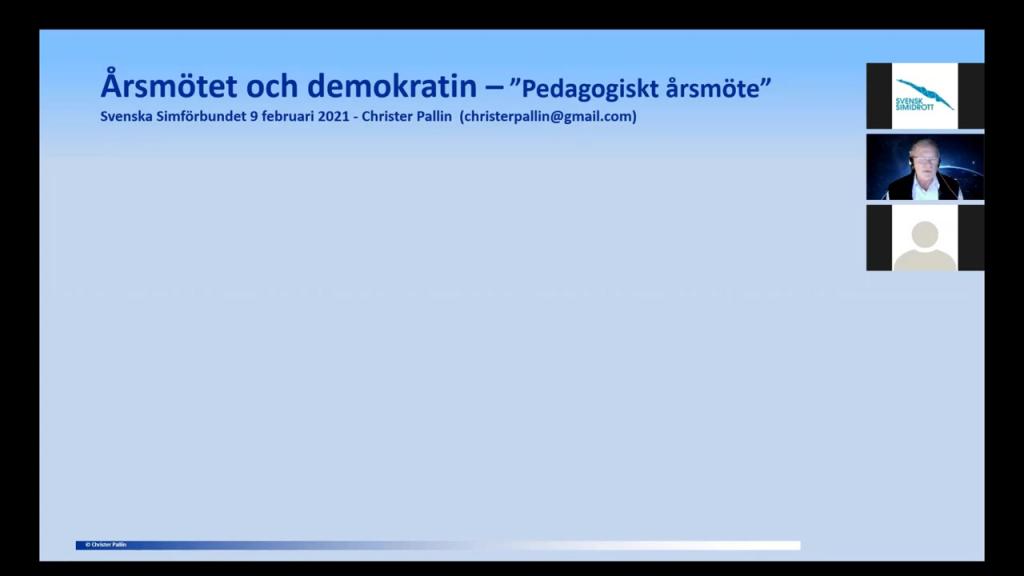 Årsmöte & demokrati - Christer Pallin, 2021-02-09