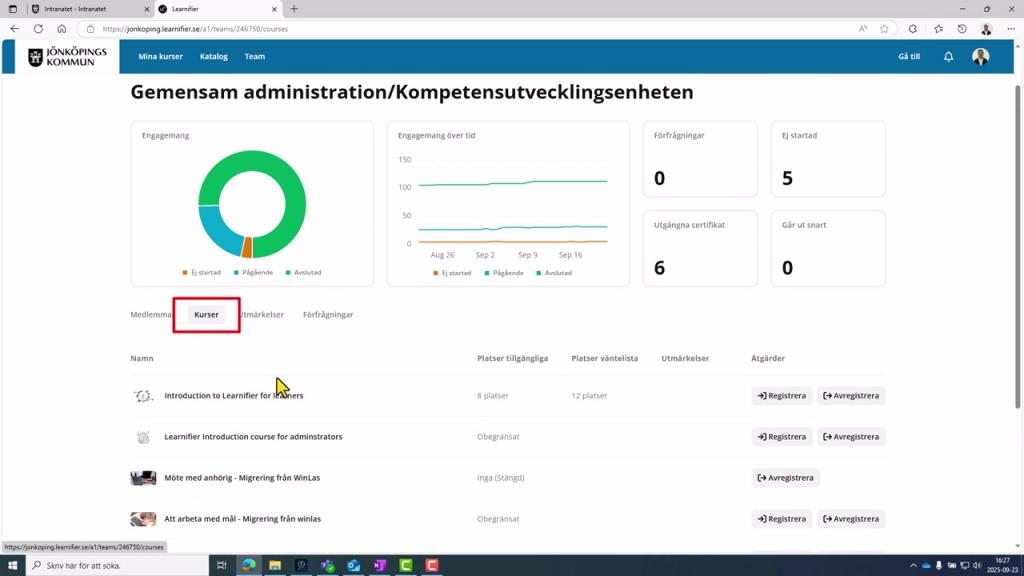 Nya Chefsvyn i Kompetensportalen