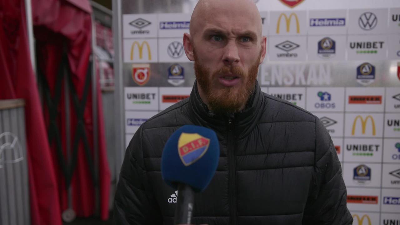 Djurgården Fotboll: 
        Magnus Eriksson efter förlusten i Degerfors
      