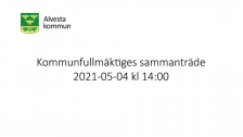 Kommunfullmäktiges sammanträde 2021-05-04
