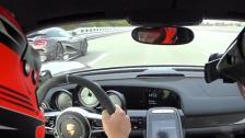 NEW ANGLE Porsche 918 Spyder vs Koenigsegg Agera R on Highspeed Oval 50-322 km/hh GPS-verified