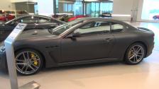 Matte Black Maserati Granturismo MC Stradale (Grigio Granito Opaco) at Autoropa, Southern Sweden