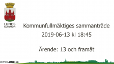 Kommunfullmäktiges sammanträde 2019-06-13