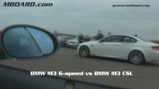 HD: BMW M3 CSL vs BMW M3 V8 6-speed 50-260 km/h