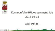 Kommunfullmäktiges sammanträde 2018-06-13 kväll