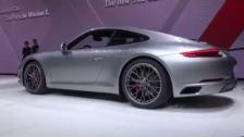 [4k] Facelift Porsche 911 Carrera silver 360 degress EXTERIOR view at Frankfurt 2015 in Ultra HD