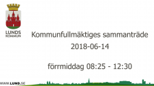 Kommunfullmäktiges sammanträde 2018-06-14 förmiddag