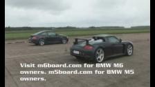 Carrera GT w. AWE exhaust vs Kelleners M6 bonus + Porsche 911 Carrera 2 S (997) vs BMW M6