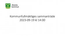 Kommunfullmäktiges sammanträde 2023-09-19