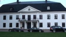 Koenigsegg CCR, Porsche 911 Turbo and BMW X5M cruising home to a Swedish manor
