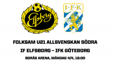 U21 Allsvenskan Södra: IF Elfsborg – IFK Göteborg