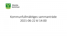 Kommunfullmäktiges sammanträde 2021-06-22