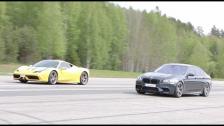 [4k] Ferrari 458 Speciale vs tuned BMW M5 F10