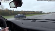 Porsche GT3 RS 4.0 vs Nissan GT-R 530 HP decat rolling start 50