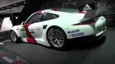 Porsche Motorsport stand and 911 RSR at Frankfurt Salon 2013 IAA