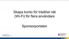 Skapa konto för trådlöst nät (Wi-Fi) för flera användare