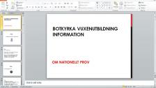 Om nationellt prov (persiska)
