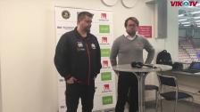 Presskonferens efter Trojas övertidsseger mot Västervik i Kvalserien