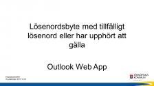 Lösenordsbyte med tillfälligt lösenord eller har upphört att gälla