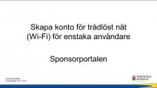 Skapa konto för trådlöst nät (Wi-Fi) för enstaka användare