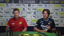 Presskonferens efter seger mot Mjällby